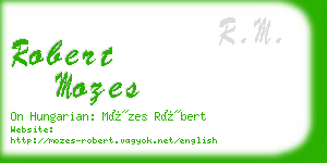 robert mozes business card